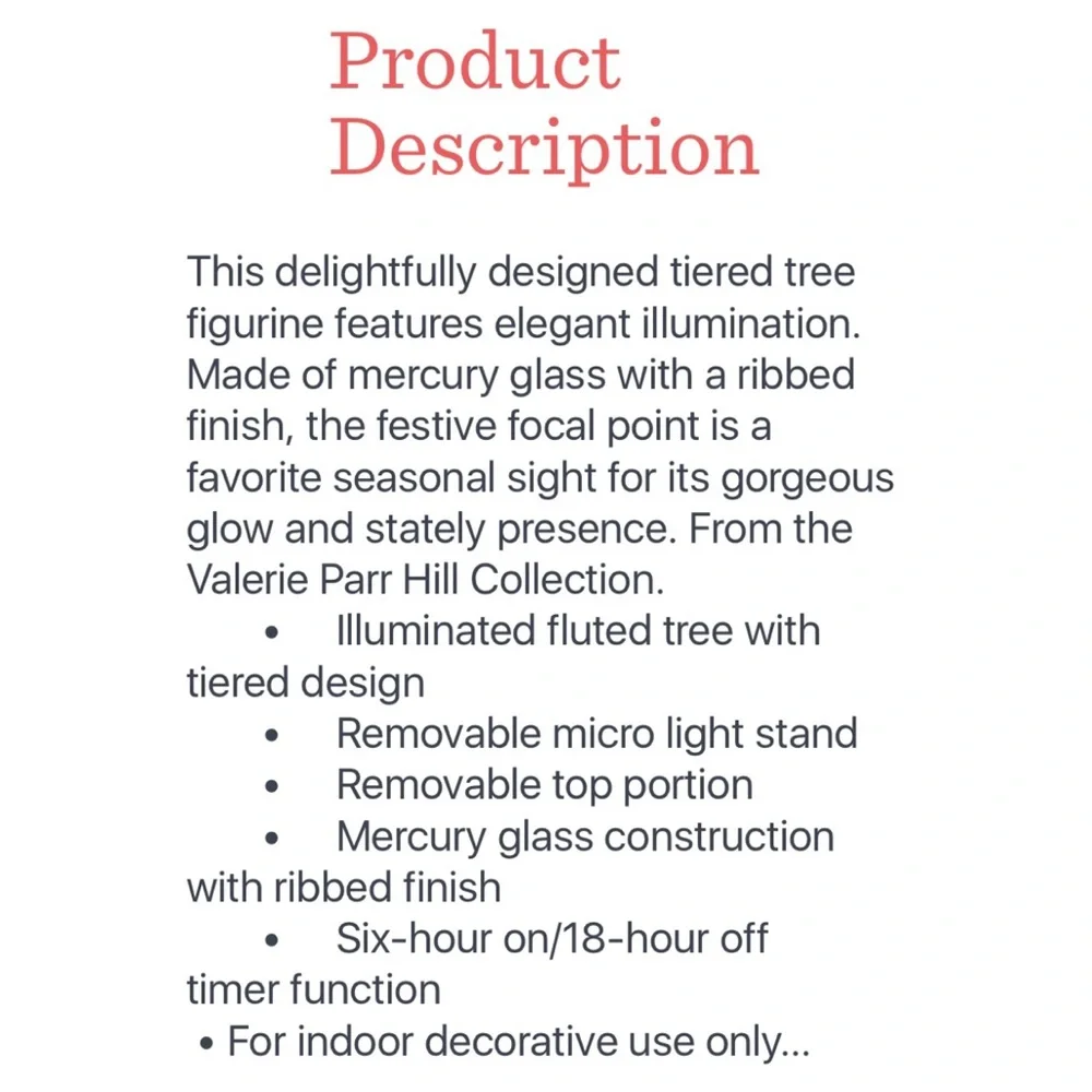 Illuminated Glass Fluted Tree by Valerie Parr Hill - Picture 8 of 8